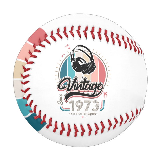 Vintage since 1973 headphones baseball (Front Left)
