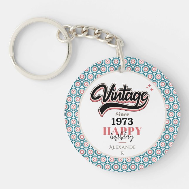 Vintage since - 1973 key ring (Front)
