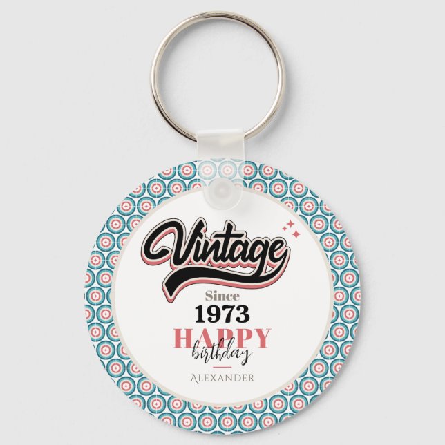 Vintage since - 1973 key ring (Front)