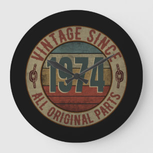 VINTAGE SINCE 1974 ALL ORIGINAL PARTS. LARGE CLOCK