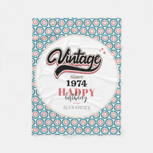 Vintage since - 1974 fleece blanket