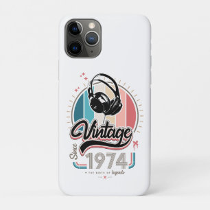 Vintage since 1974 headphones Case-Mate iPhone case