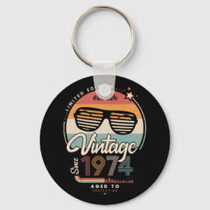 Vintage since 1974 key ring