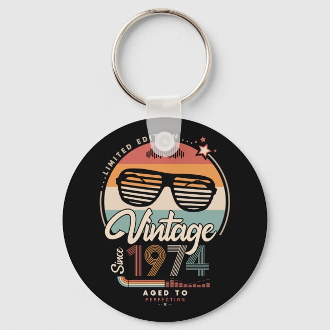 Vintage since 1974 key ring (Front)