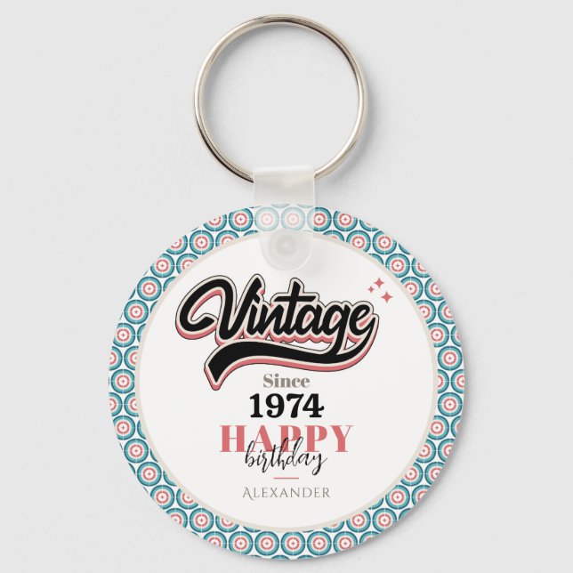 Vintage since - 1974 key ring (Front)