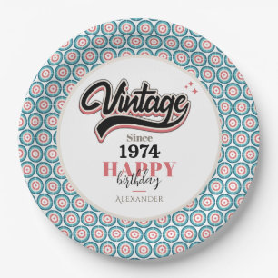 Vintage since - 1974 paper plate