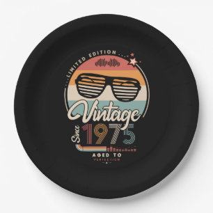 Vintage since 1975 paper plate