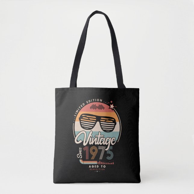 Vintage since 1975 tote bag (Front)