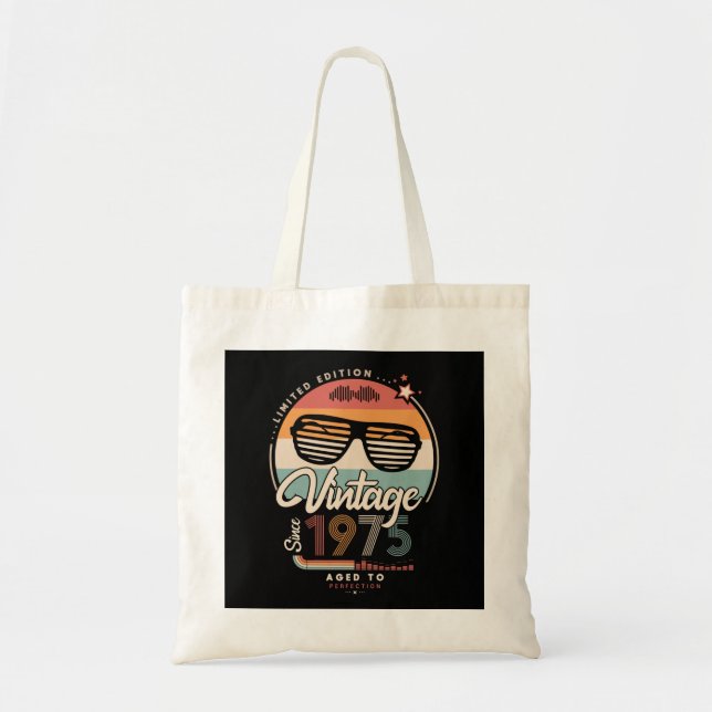 Vintage since 1975 tote bag (Front)