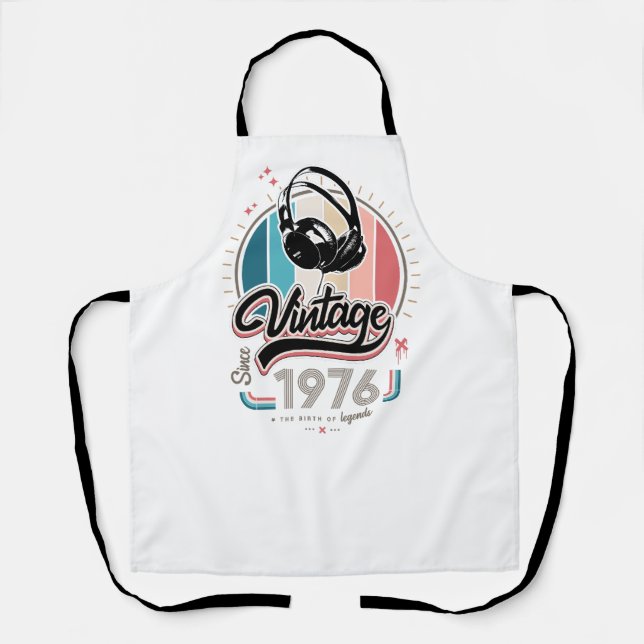 Vintage since 1976 headphones apron (Front)