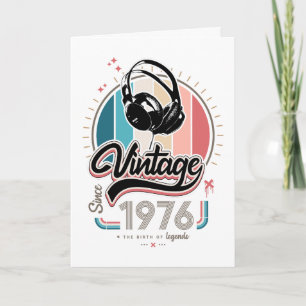 Vintage since 1976 headphones invitation