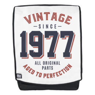 Vintage Since 1977 Birthday Gift Backpack