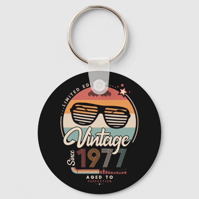 Vintage since 1977 key ring (Front)
