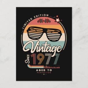 Vintage since 1977 postcard