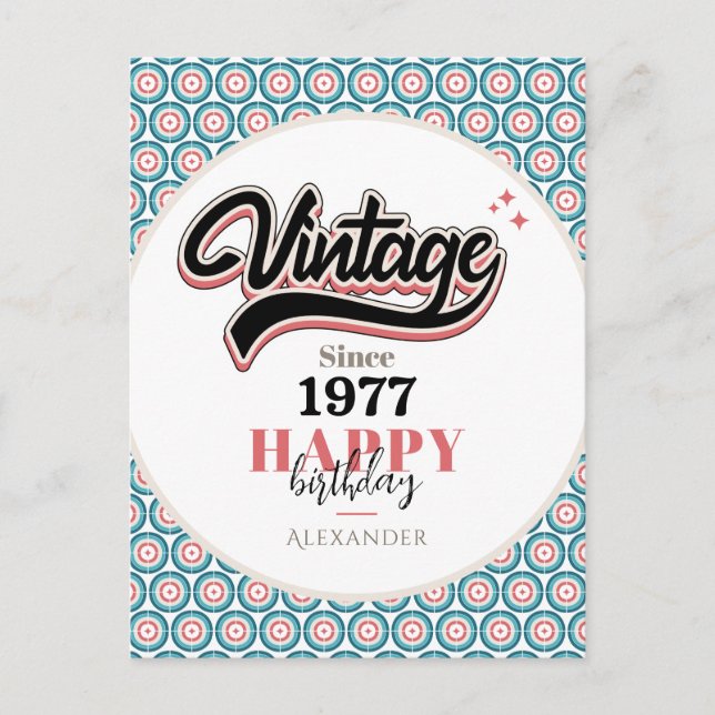 Vintage since - 1977 postcard (Front)