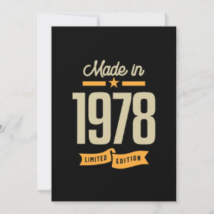 Vintage Since 1978 Birthday Gift Invitation