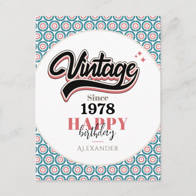 Vintage since - 1978 postcard (Front)