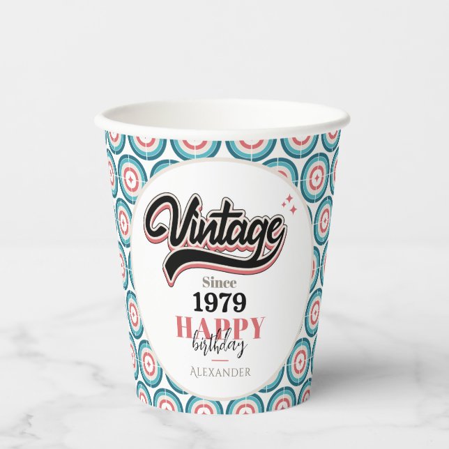 Vintage since - 1979 paper cups (Front)