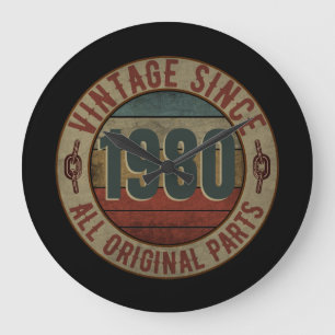 VINTAGE SINCE 1980 ALL ORIGINAL PARTS. LARGE CLOCK