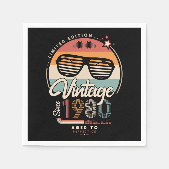 Vintage since 1980 napkin (Front)