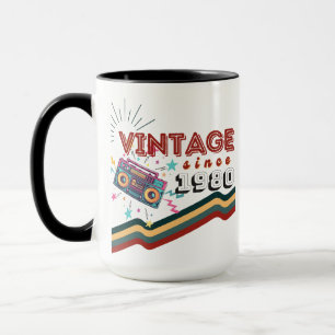 Vintage since 1980 Nostalgic & Vintage Music Mug