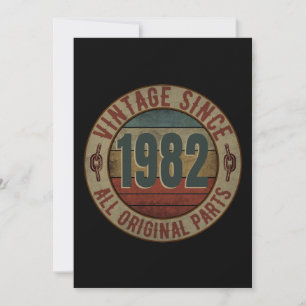 VINTAGE SINCE 1982 ALL ORIGINAL PARTS INVITATION