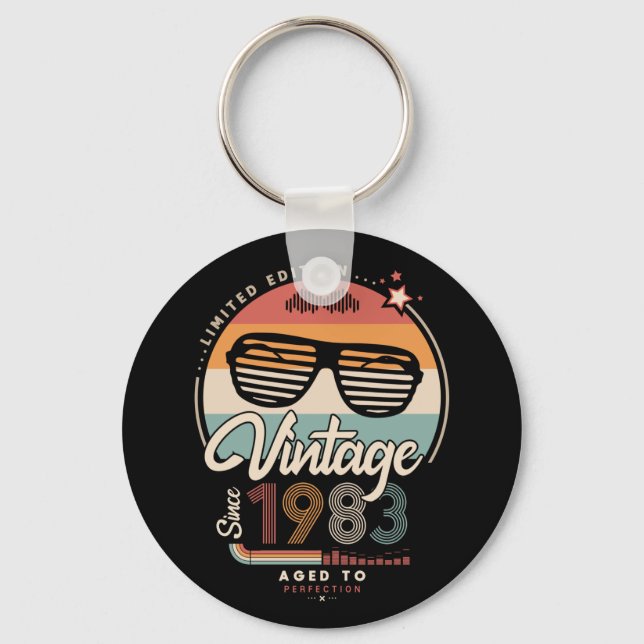 Vintage since 1983 key ring (Front)
