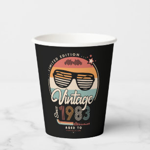 Vintage since 1983 paper cups
