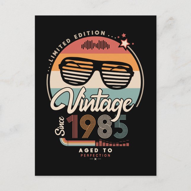 Vintage since 1985 postcard (Front)