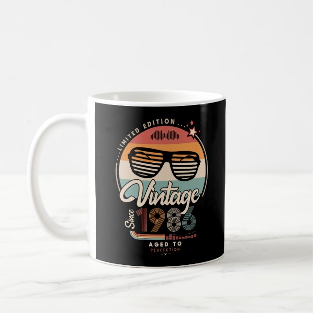 Vintage since 1986 coffee mug (Left)