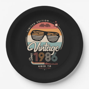 Vintage since 1986 paper plate