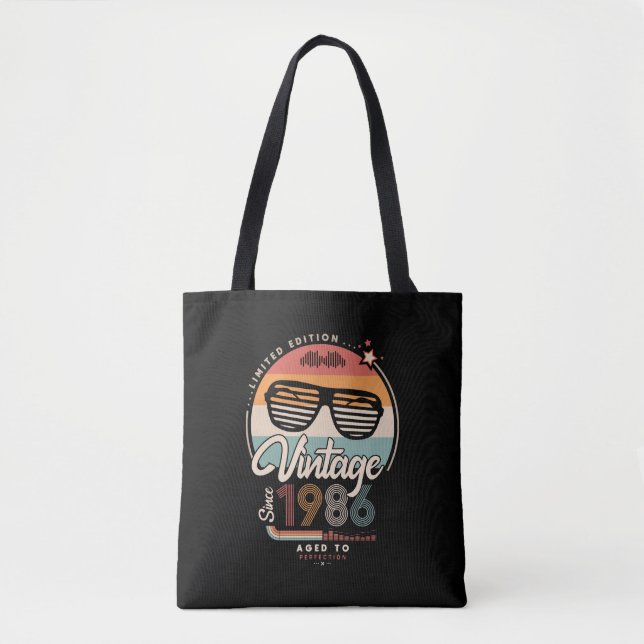 Vintage since 1986 tote bag (Front)