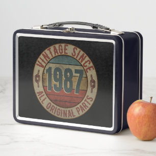 VINTAGE SINCE 1987 ALL ORIGINAL PARTS. METAL LUNCH BOX