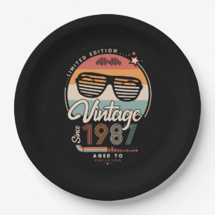 Vintage since 1987 paper plate