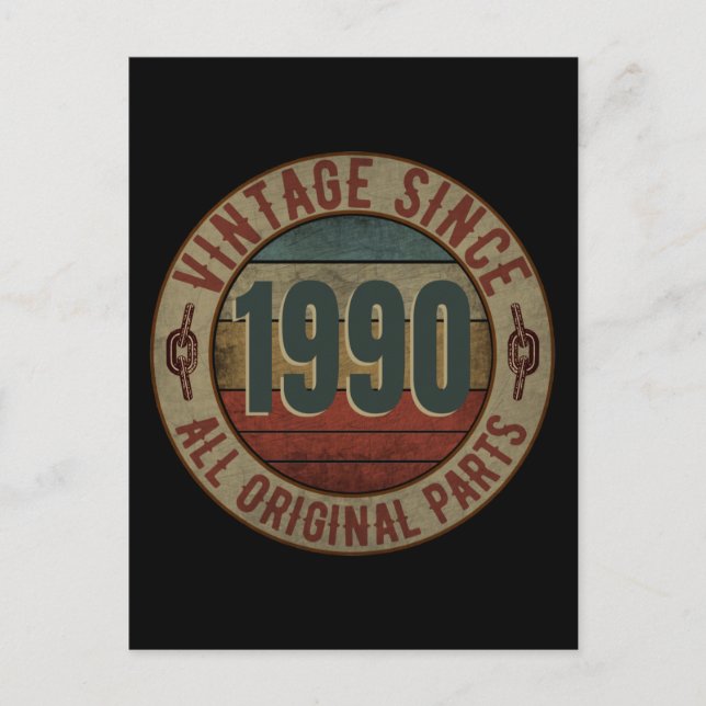 VINTAGE SINCE 1990 ALL ORIGINAL PARTS. POSTCARD (Front)