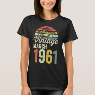 Vintage Since March 1951 Bday Vintage 70Th Birthda T-Shirt