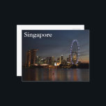 Vintage Singapore Tourism Travel Add Postcard<br><div class="desc">This is beautiful art of Vintage Singapore Travel Tourism Post Card. This is a vintage photo of Singapore. It is beautiful artistic view of Singapore. It is best advertisement for travel to Singapore. You can add your favourite photo. This is perfect gift idea. Personalise with your name and other text....</div>