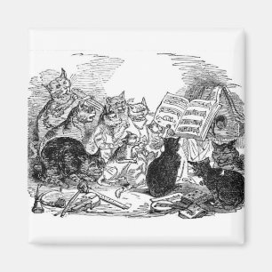Vintage Singing Cats Magnet