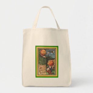Vintage Singing Pumpkin Man Tote Bag