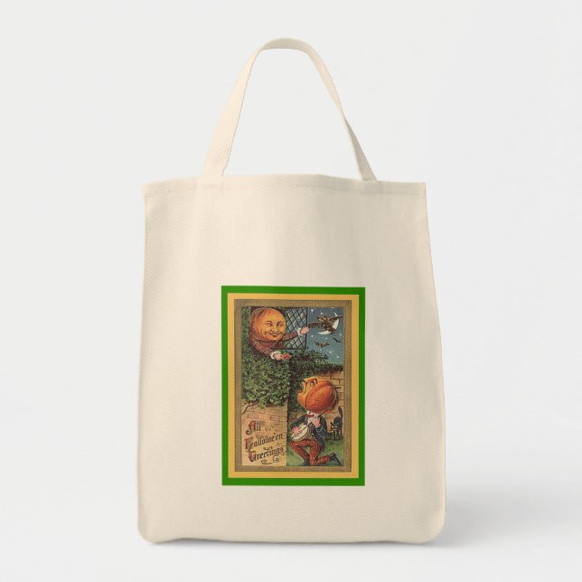 Vintage Singing Pumpkin Man Tote Bag (Front)
