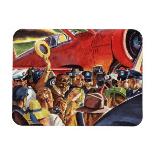 Vintage Single Prop Aeroplane Pilot with Paparazzi Magnet