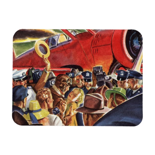 Vintage Single Prop Airplane Pilot with Paparazzi Magnet (Horizontal)