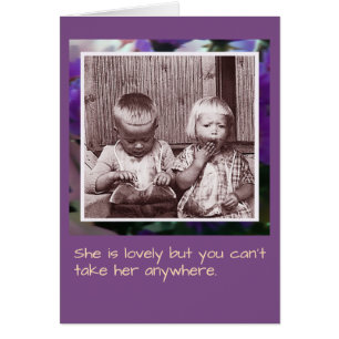 Vintage sister and brother Birthday card