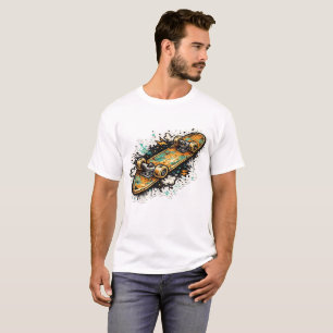 Vintage Skateboard Graphic Grunge Street Art T-Shirt