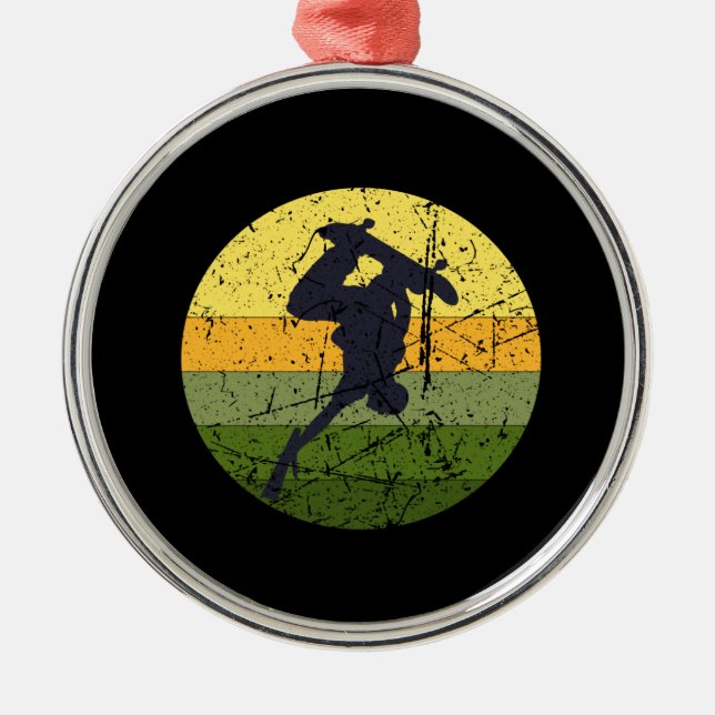 Vintage Skateboard Metal Tree Decoration (Front)