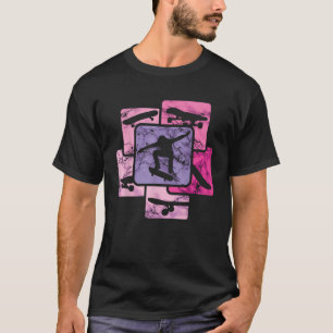 Vintage Skateboarding Tricks Skater Fan Skating Sk T-Shirt