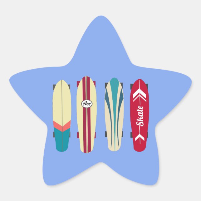 Vintage Skateboards Star Sticker (Front)