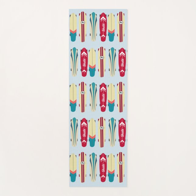 Vintage Skateboards Yoga Mat (Front)