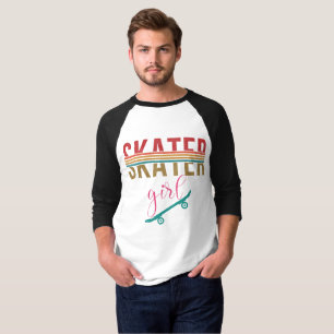 Vintage Skater Girl Skateboarder Skateboarding 80s T-Shirt