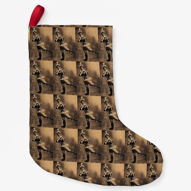 Vintage Skater Small Christmas Stocking (Front)